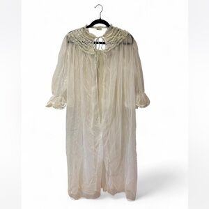 Vintage Housecoat With Ruffle Accents (Most Likely From The 50s)